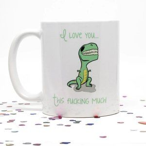 Valentine  Gift, Funny Dinosaur Coffee Mug,  Dino Tea Cup 11oz